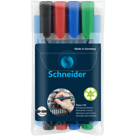 Maxx 130 wallet Multipack Line width 1-3 mm Permanent markers by Schneider