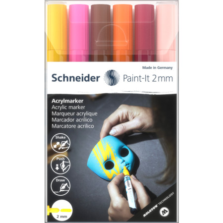 Paint-It 310 2 mm wallet 3 Multipack Line width 2 mm Fineliners and fibrepens by Schneider