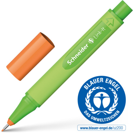 Link-It tango-orange Line width 0.4 mm Fineliners and fibrepens by Schneider