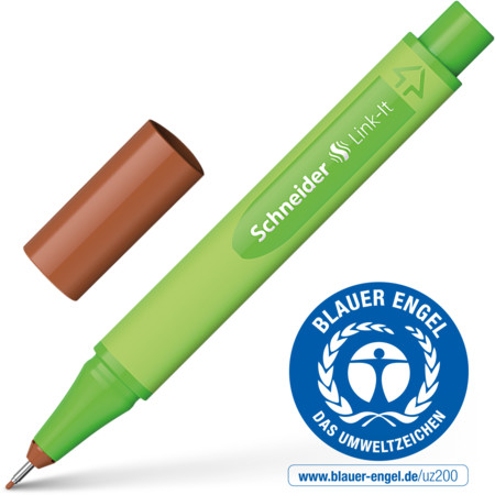 Link-It mahogani-brown Line width 0.4 mm Fineliners and fibrepens by Schneider