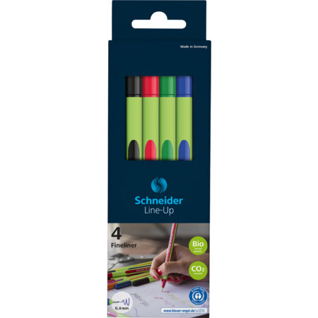 Line-Up wallet Multipack Line width 0.4 mm Fineliners and fibrepens by Schneider