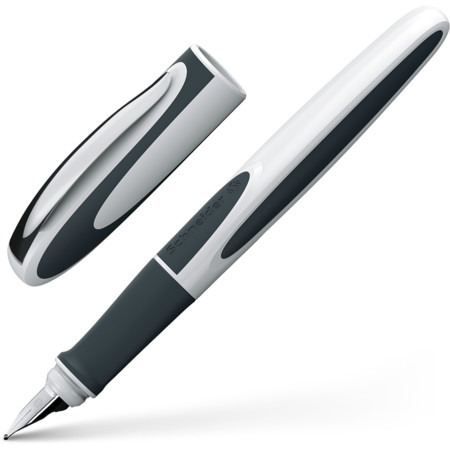 Ray white-dark grey Line width M+ Fountain pens by Schneider