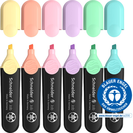 Job Pastel wallet Multipack Line width 1+5 mm Highlighters by Schneider