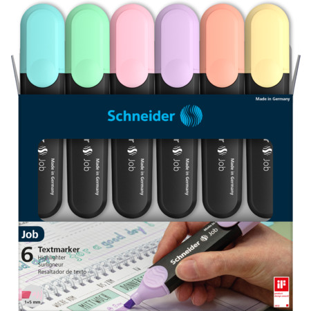 Job Pastel wallet Multipack Line width 1+5 mm Highlighters by Schneider