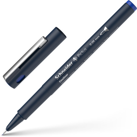 Pictus blue Line width 0.05 mm Fineliner & Brush pens by Schneider