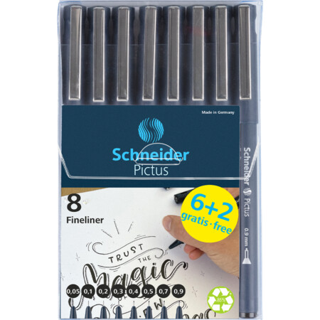 Pictus Multipack Line width Mixed Fineliners and fibrepens by Schneider