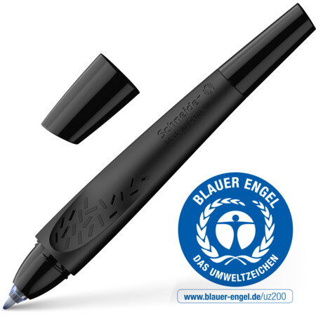 Breeze black-black Line width M Cartridge rollerballs by Schneider