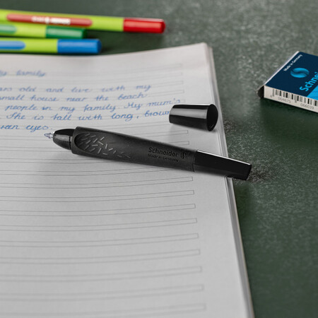 Breeze black-black Line width M Cartridge rollerballs by Schneider