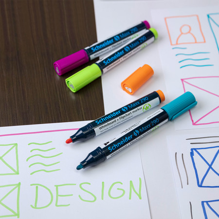 Maxx 290 black Line width 2-3 mm Whiteboard & Flipchart markers by Schneider