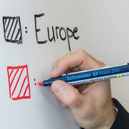 Maxx 293 blue Line width 2+5 mm Whiteboard & Flipchart markers by Schneider