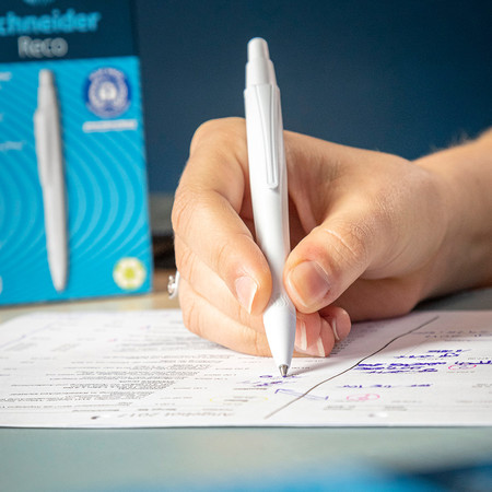 Reco white Line width M Ballpoint pens by Schneider